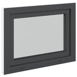Basement Window RISOR 90 x 70 cm PVC and Glass Anthracite 42047330