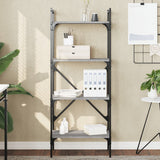 Bookcase 4-Tier Grey Sonoma 56x31.5x138.5 cm Engineered Wood 833341