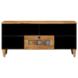 TV Cabinet with Shelf Natural 100 x 33 x 46 cm Solid Mango Wood 4018276