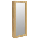Mirror Jewellery Cabinet with LED Lights Wall Mounted 353234