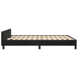 Bed Frame without Mattress Black 135x190cm Double Velvet 349907