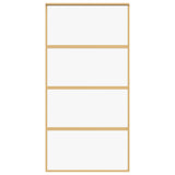 Sliding Door Gold 102.5x205 cm Clear ESG Glass and Aluminium 155180
