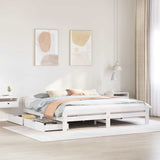 Bed frame without Mattress White 180x200 cm Super King Solid Wood Pine 3309030