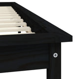 820555 Bed Frame without Mattress Black 160x200 cm Solid Wood