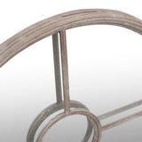 Garden Mirror Sand 40x4 cm Iron Round for Outdoor Use 318357