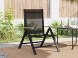 Reclining Garden Chairs 2 pcs Black 58 x 73 x 111.5 cm 42030041