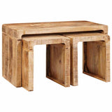 Nesting Table 3 pcs Brown Solid Mango Wood 4104561