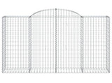 Arched Gabion Baskets 25 pcs 200x50x140/160 cm Galvanised Iron 3146378