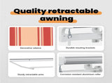 Retractable Awning Yellow and Orange 450 x 350 cm 3331090