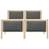 Bed frame Brown and dark grey 140 x 200 cm Solid pine wood 3394319