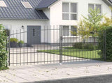 Double Gate with Lock Woerden Grey 400 x 224.5 cm Steel 42008858