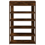 Shoe Rack Smoked Oak 60x30x98 cm Engineered Wood 859927