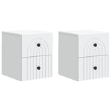 Wall-Mounted Bedside Cabinet 2 pcs White 33 x 34.5 x 40 cm 898126