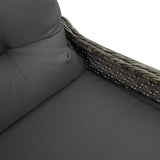 Recliner Chair with Cushion Grey 56 x 66 x 95 cm Poly Rattan 42003419