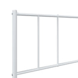 Metal Bed Frame without Mattress with Headboard White 90x200cm 352522