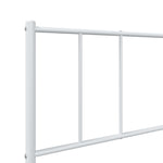 ZNTS Metal Bed Frame without Mattress with Headboard White 90x200cm 352522