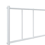 ZNTS Metal Bed Frame without Mattress with Headboard White 90x200cm 352522