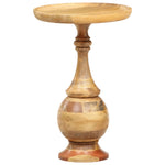 ZNTS Round Side Table 43x43x66 cm Solid Mango Wood 286471