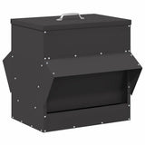 Chicken Feeder Black 40.5 x 45 x 41 cm Cold-Rolled Steel 874666
