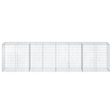 Gabion Basket with Cover 400x50x100 cm Galvanised Iron 3295145