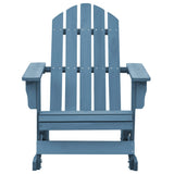 Garden Adirondack Rocking Chair Solid Fir Wood Blue 315885