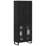 Highboard Black Oak 69.5 x 34 x 180 cm Engineered Wood 3403194