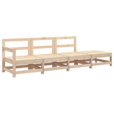 4 Piece Garden Lounge Set Solid Wood Pine 825534