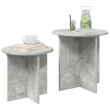 Side Table Set with Storage 2 pcs Concrete Grey Engineered Wood 8001013