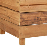 Raised Bed 150x40x38 cm Recycled Teak Wood and Steel 47423