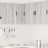 Kitchen Wall Corner Cabinet "Porto" Grey Sonoma Engineered Wood 854103