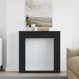 Fireplace Surround Black Oak 100x20x100 cm Engineered Wood 865982
