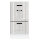 Kitchen Base Cabinet "Lucca" High Gloss White Engineered Wood 854232