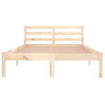 ZNTS Bed Frame without Mattress Solid Wood Pine 120x200cm 810425