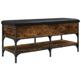 Shoe Bench Smoked Oak 102x42x45 cm Engineered Wood 835199
