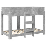 Bunk Bed for Kids Concrete Grey 80 x 160 cm Engineered Wood 3410550