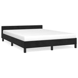Bed Frame without Mattress Black 135x190cm Double Velvet 349907