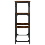 Console Table Smoked Oak 89.5x28x76 cm Engineered Wood 833385