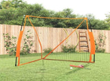 Portable Baseball Net Orange&Black 183x182x183cm Steel&Polyester 93737