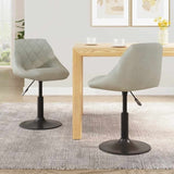 Swivel Dining Chairs 2 pcs Light Grey Velvet 335327