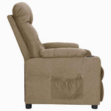 Recliner Chair Taupe Fabric 339090