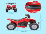 Honda Licensed Kids Electric Quad Bike, 6V ATV Ride On for Ages 1.5-3 Years, Red T3398P348322
