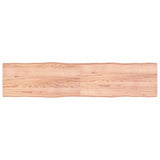 Table Top Light Brown 220x50xcm Treated Solid Wood Live Edge 363988