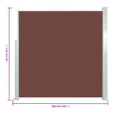 Patio Retractable Side Awning 140x300 cm Brown 317879