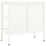 ZNTS Sideboard White 70x35x70 cm Steel and Glass 336065