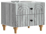 Bedside Cabinet with Drawer 2 pcs Grey Sonoma 43 x 34.5 x 48 cm 894078