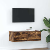 TV Cabinet Smoked Oak 80x31x25.5 cm Engineered Wood 861516