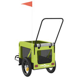 Pet Bike Trailer Green and Black Oxford Fabric and Iron 93934