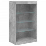 Sideboard with LED Lights Concrete Grey 181.5x37x100 cm 3209180
