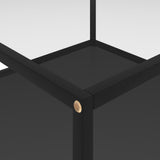 Coffee Table Transparent and Black 80x80x35 cm Tempered Glass 322896