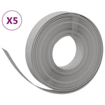 Garden Edgings 5 pcs Grey 10 m 10 cm Polyethylene 3155431